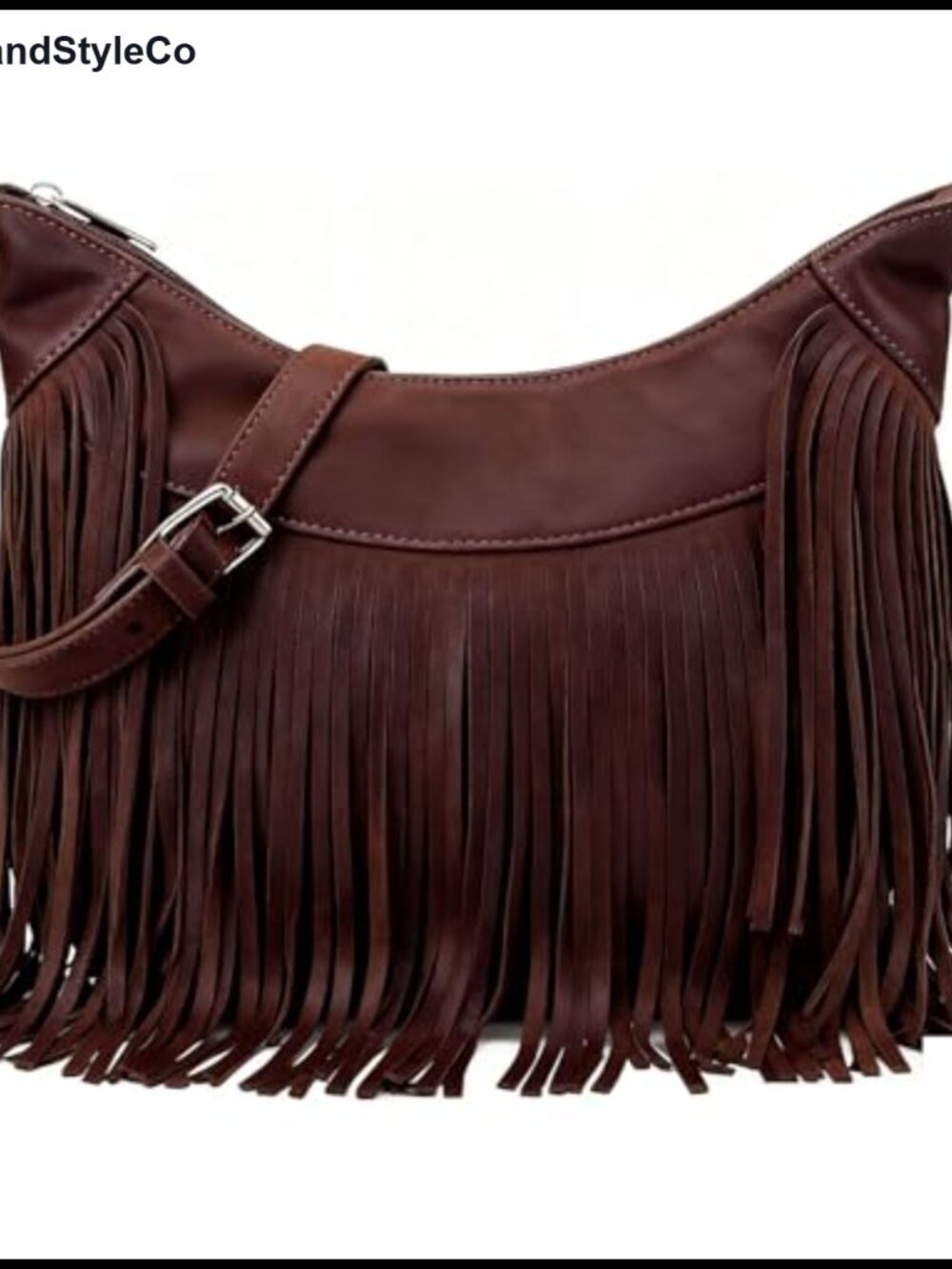 Vegan Suede Fringe Hobo Bag Tassel Hippie Crossbody Western Purse